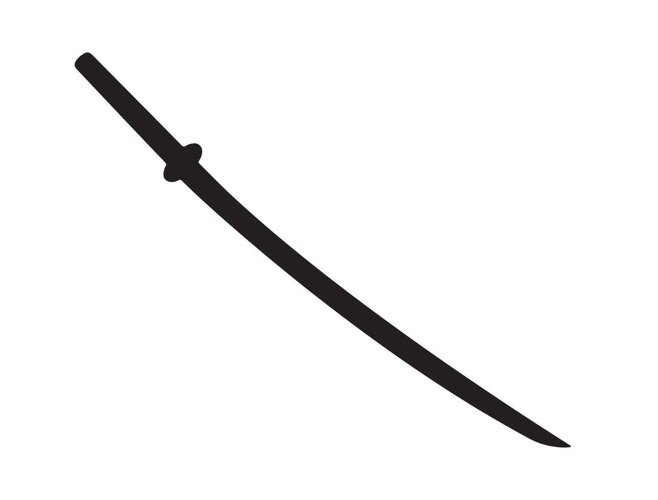 Samurai silhouette on white background vector
