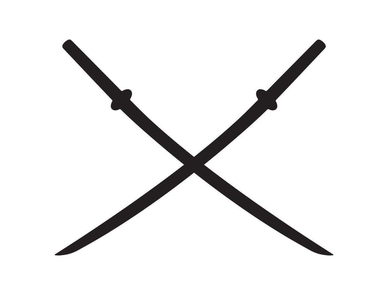 Samurai silhouette on white background vector