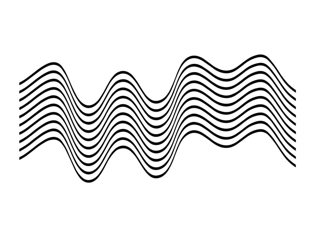 Sound wave silhouette on white background vector