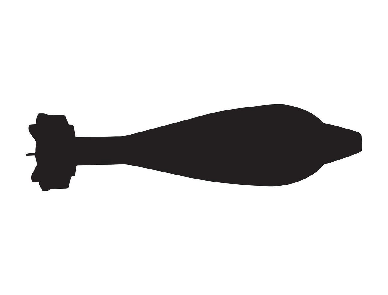 Big bomb silhouette vector