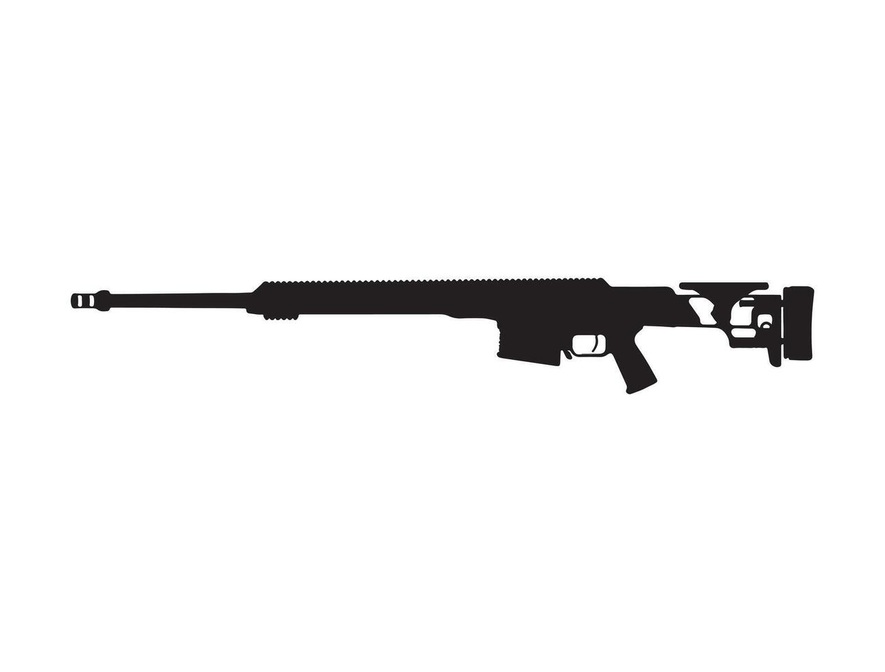 Barret Mrad rifle silhouette vector
