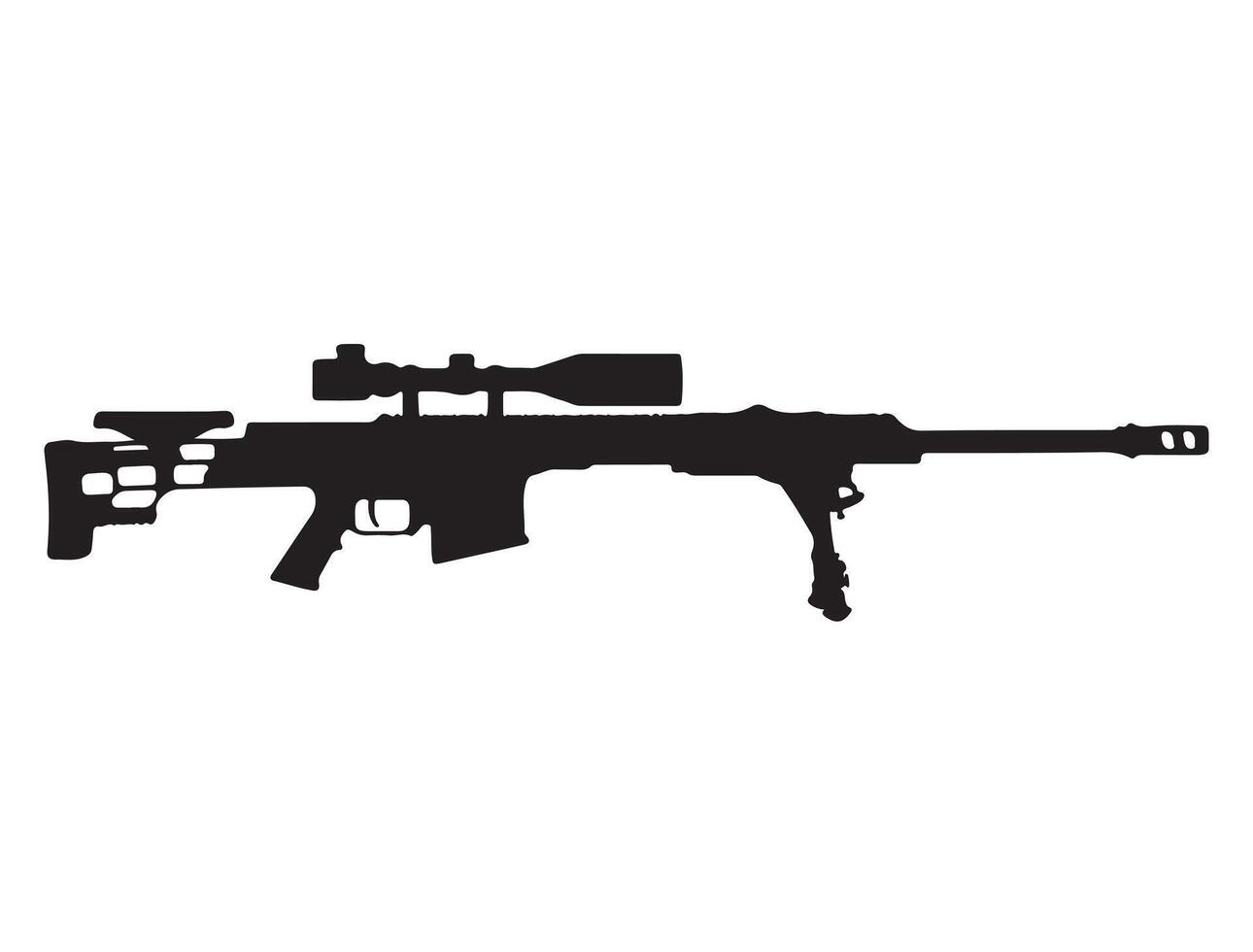 Barret Mrad rifle silhouette vector