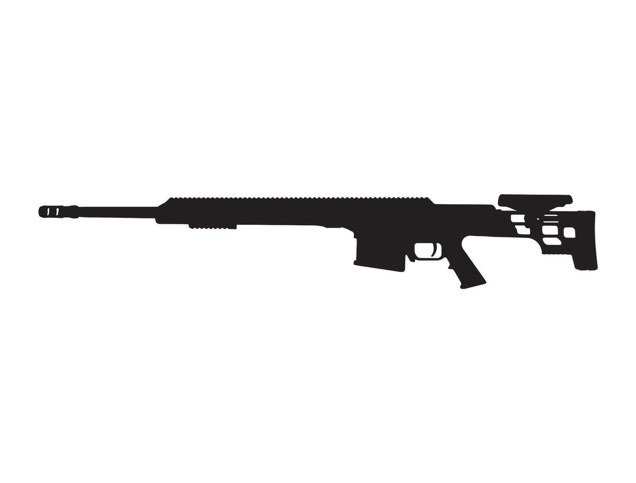 Barret Mrad rifle silhouette vector