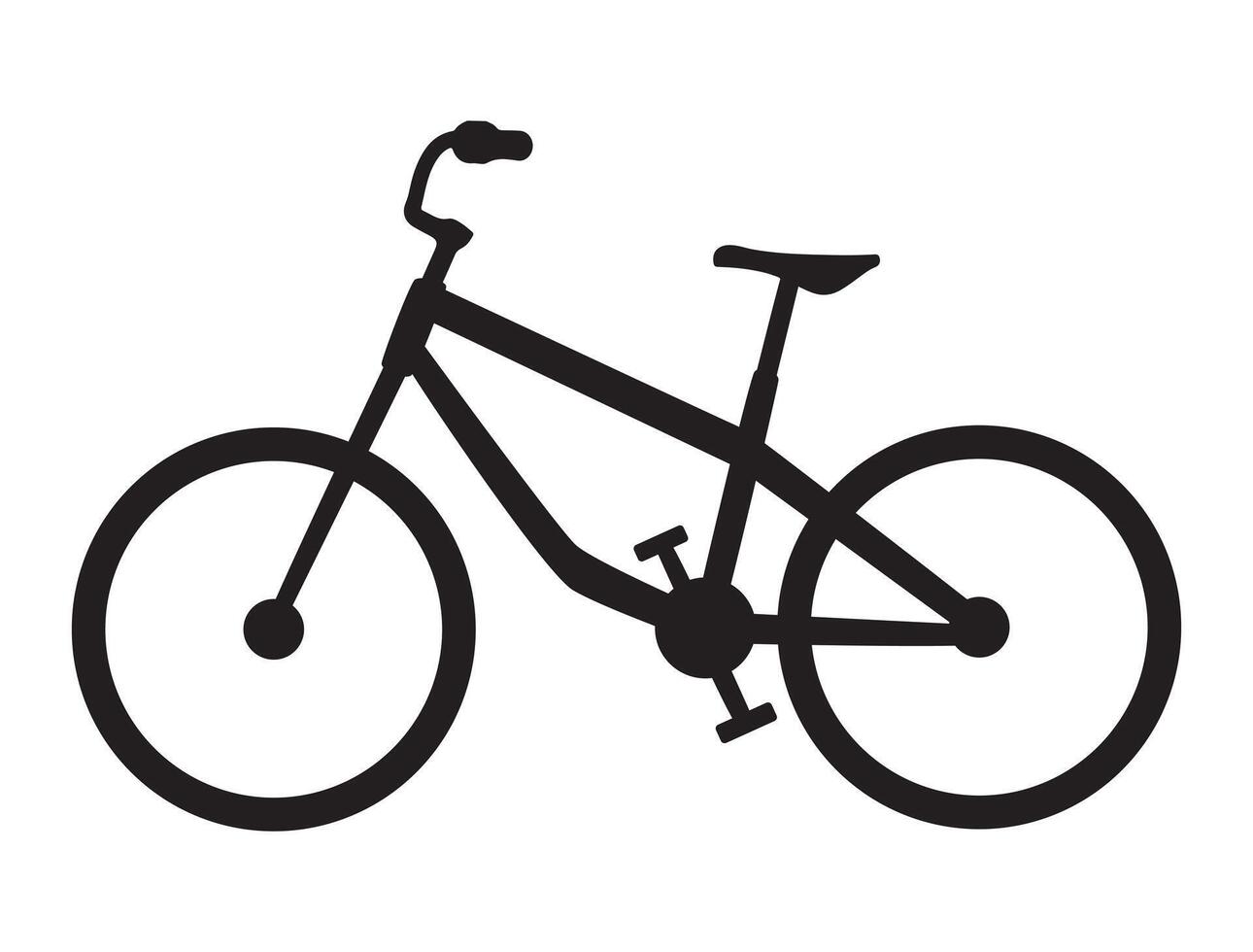 Bicycle silhouette on white background vector