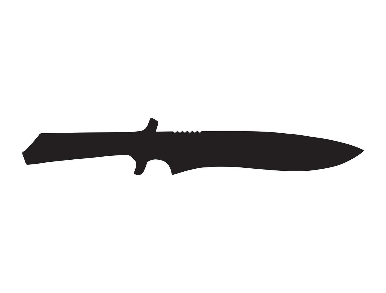 Knife silhouette on white background vector