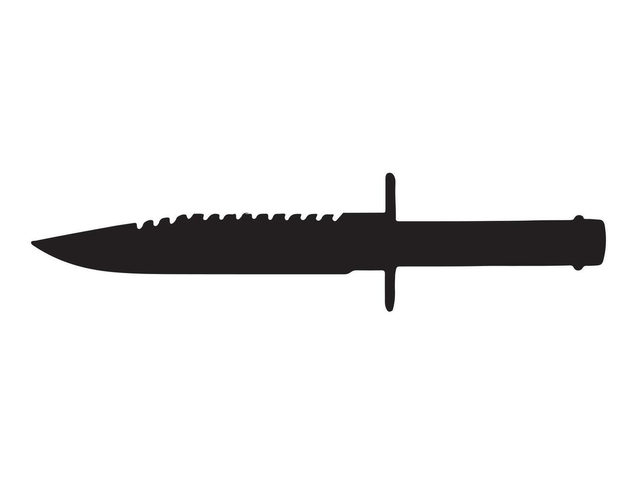 Knife silhouette on white background vector