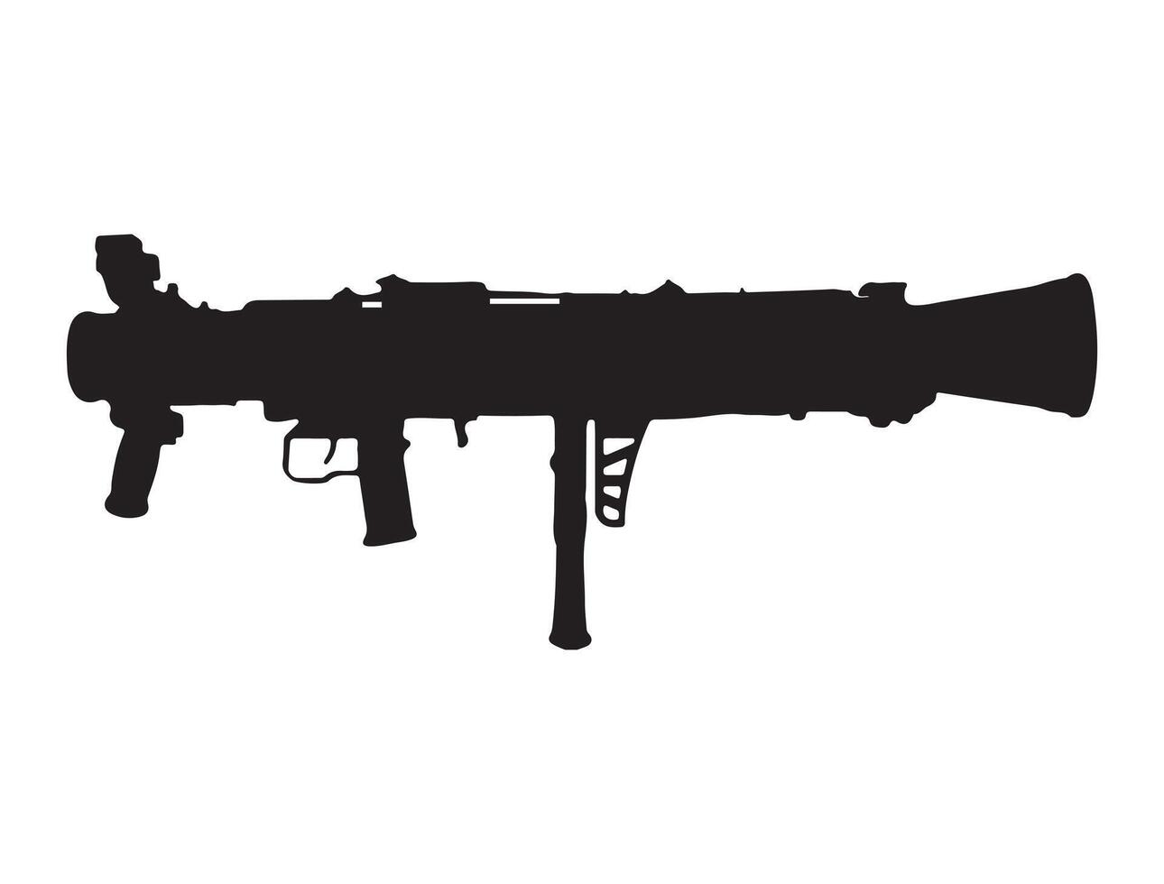Rocket launcher silhouette vector