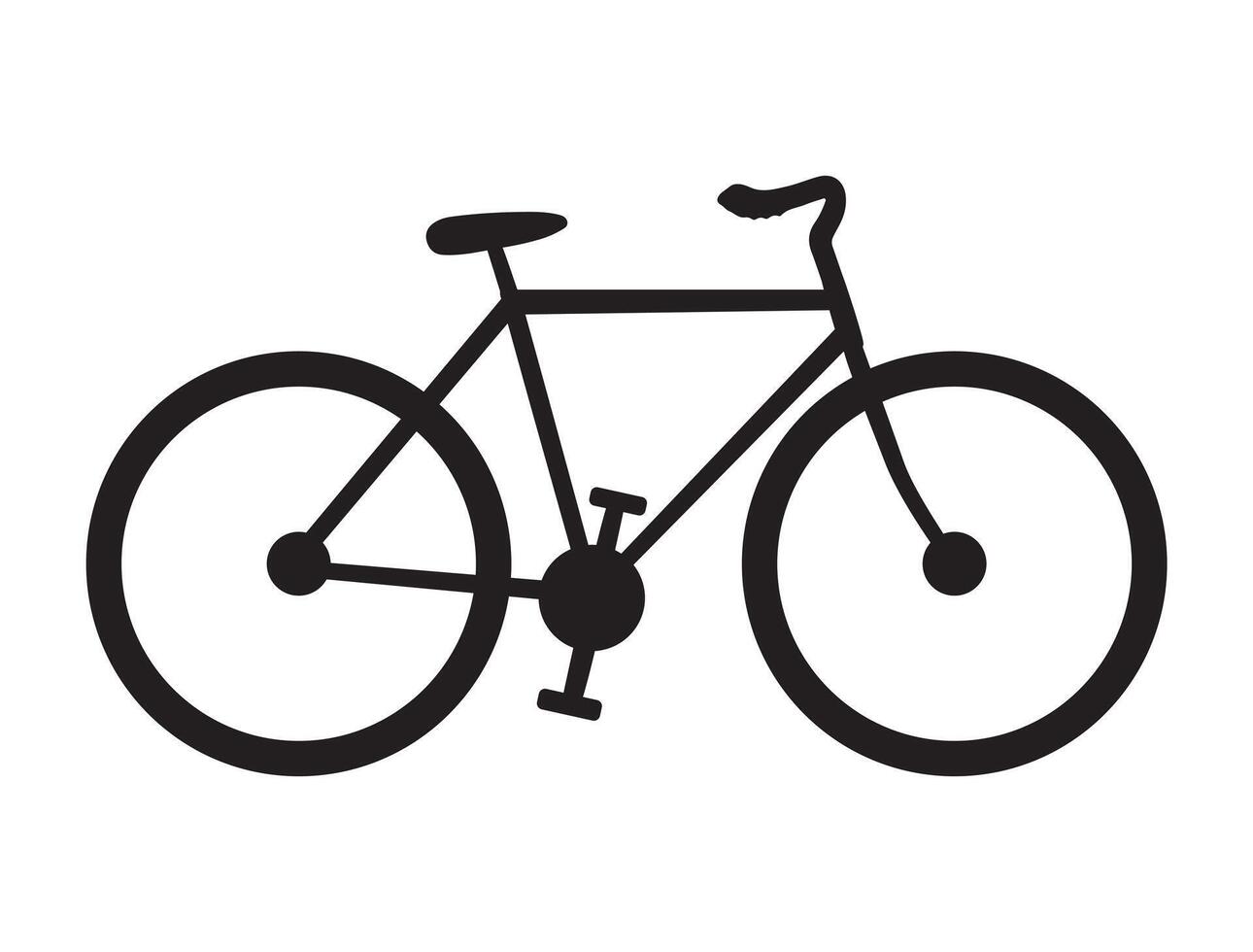 Bicycle silhouette on white background vector