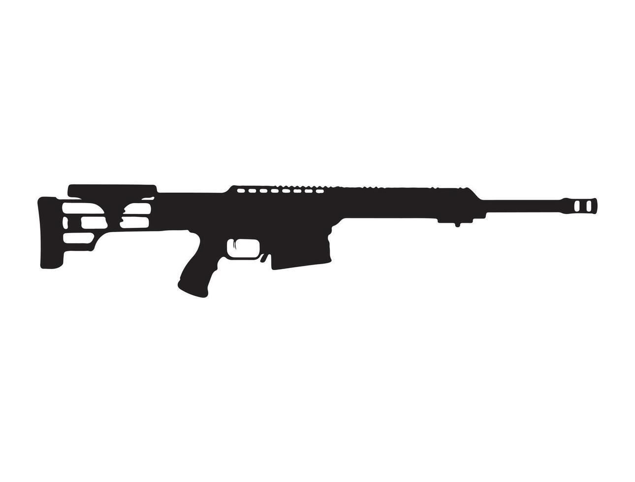 Barret Mrad rifle silhouette vector