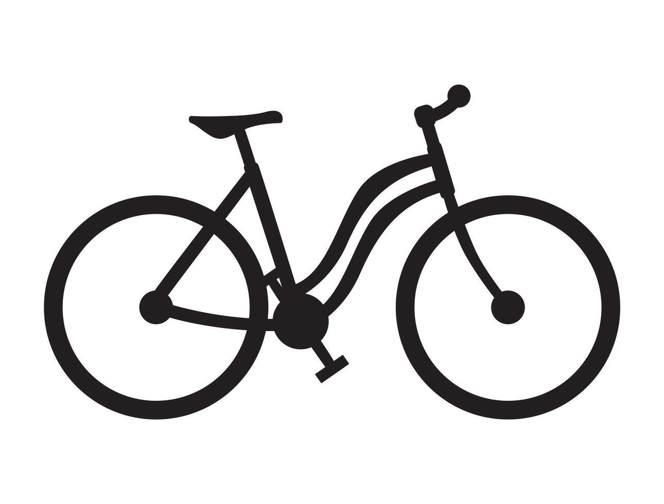 Bicycle silhouette on white background vector