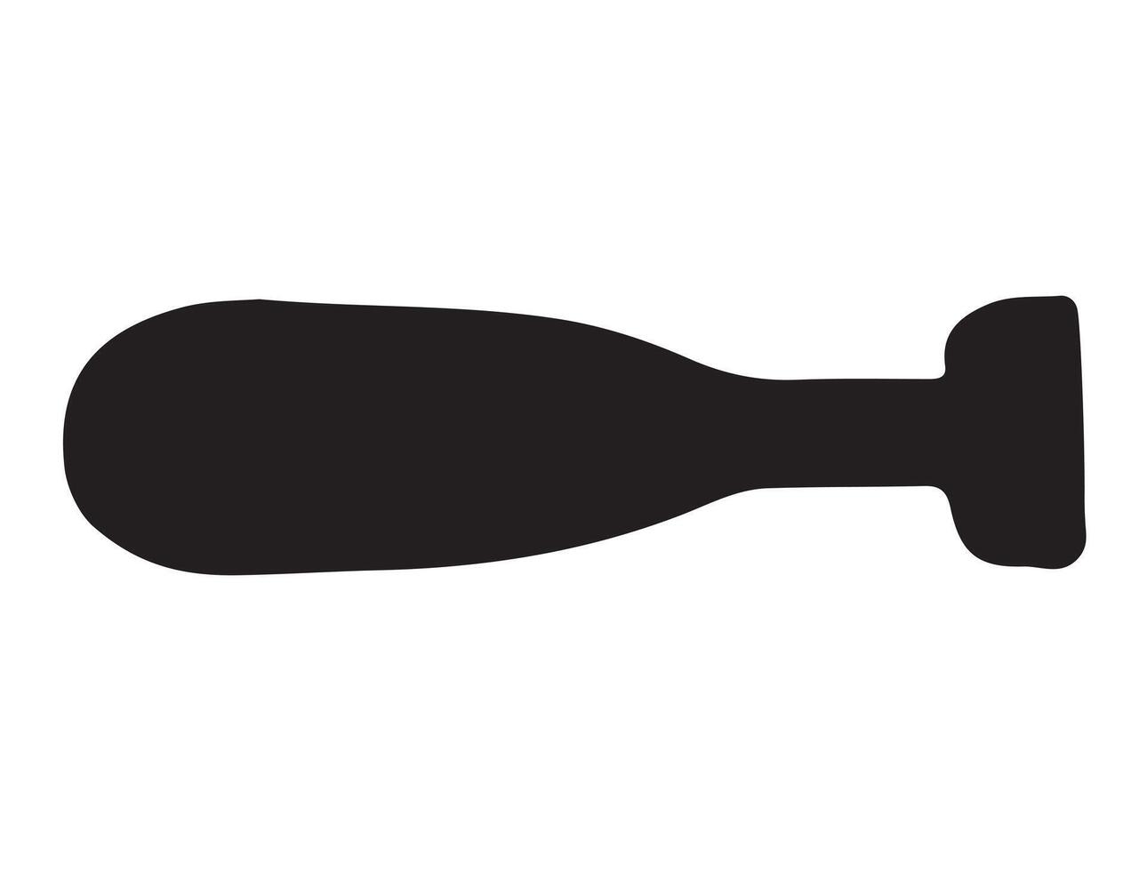 Big bomb silhouette vector