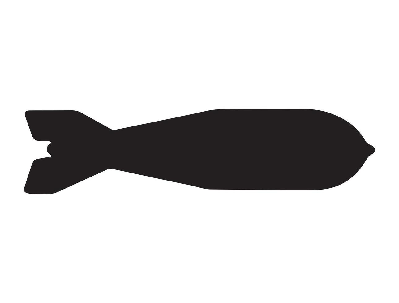 Big bomb silhouette on white background vector