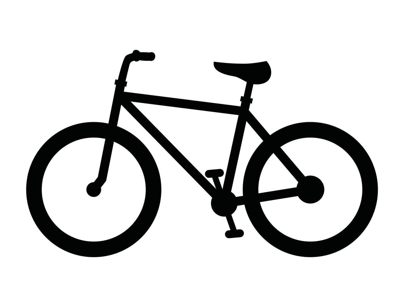Bicycle silhouette on white background vector