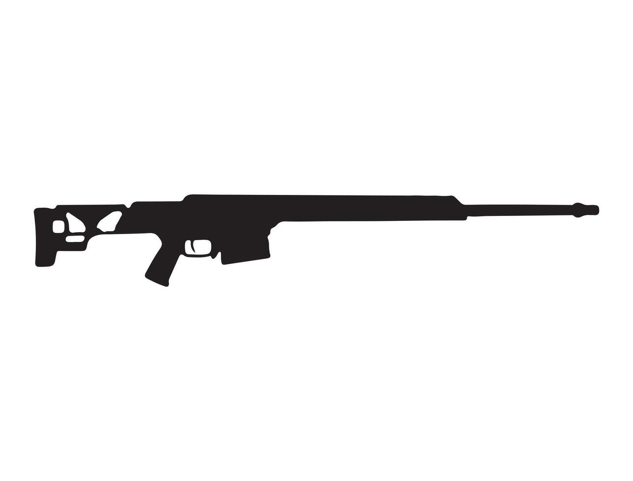 Barret Mrad rifle silhouette vector