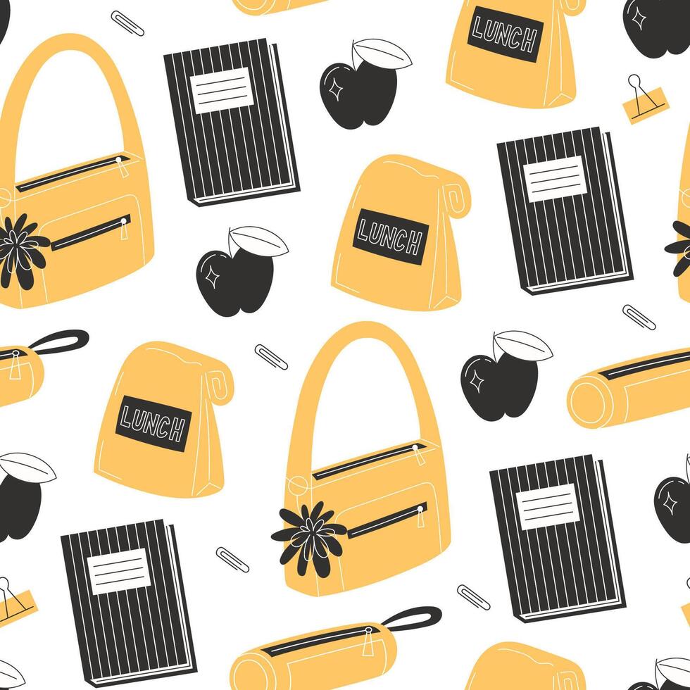 Lunch Break Delight Seamless Pattern vector