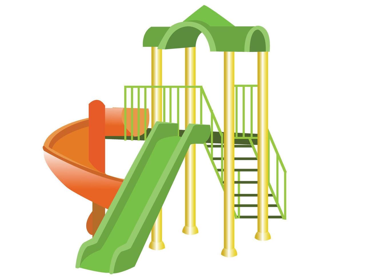 playground slide drawing vector