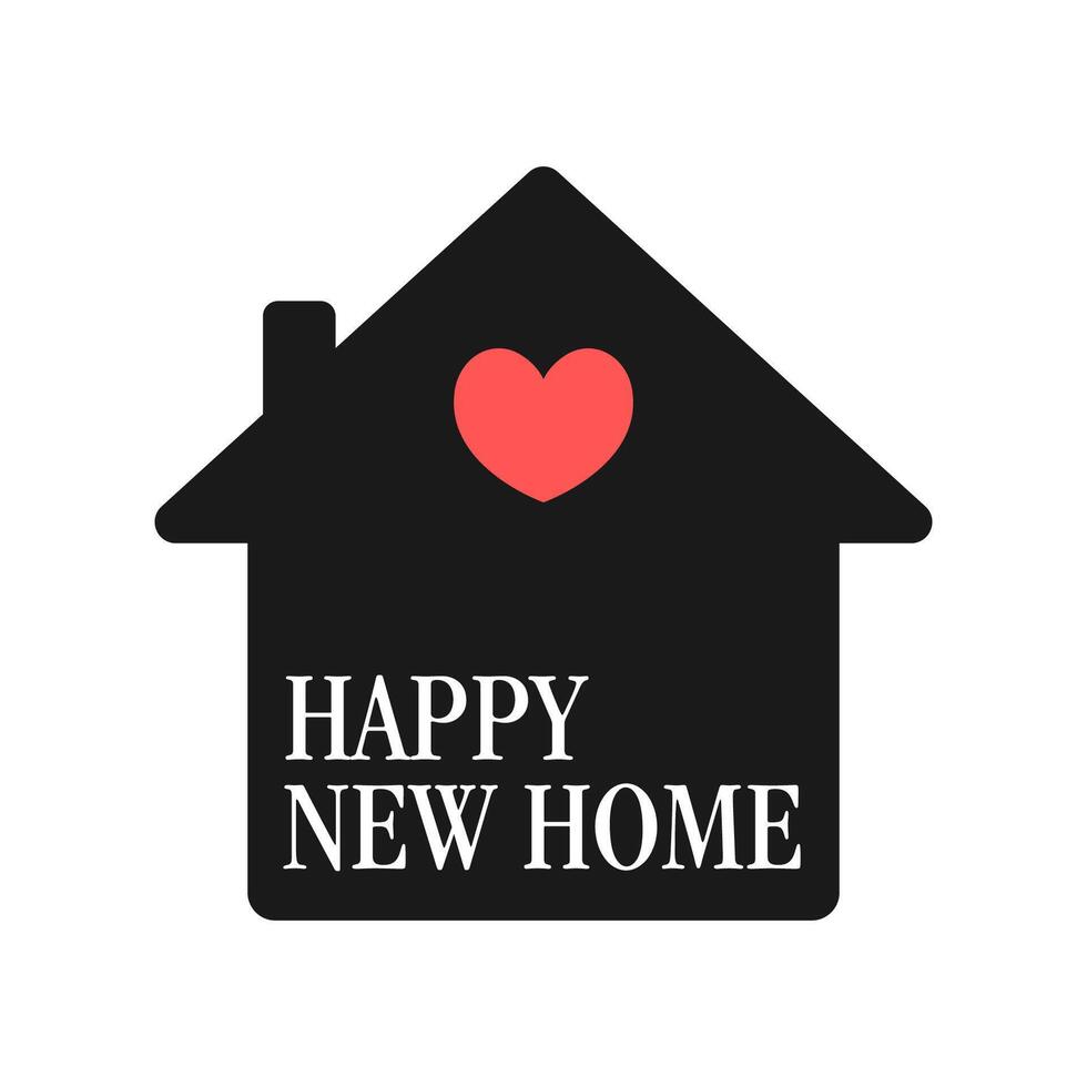 Happy new home design for cards. vector