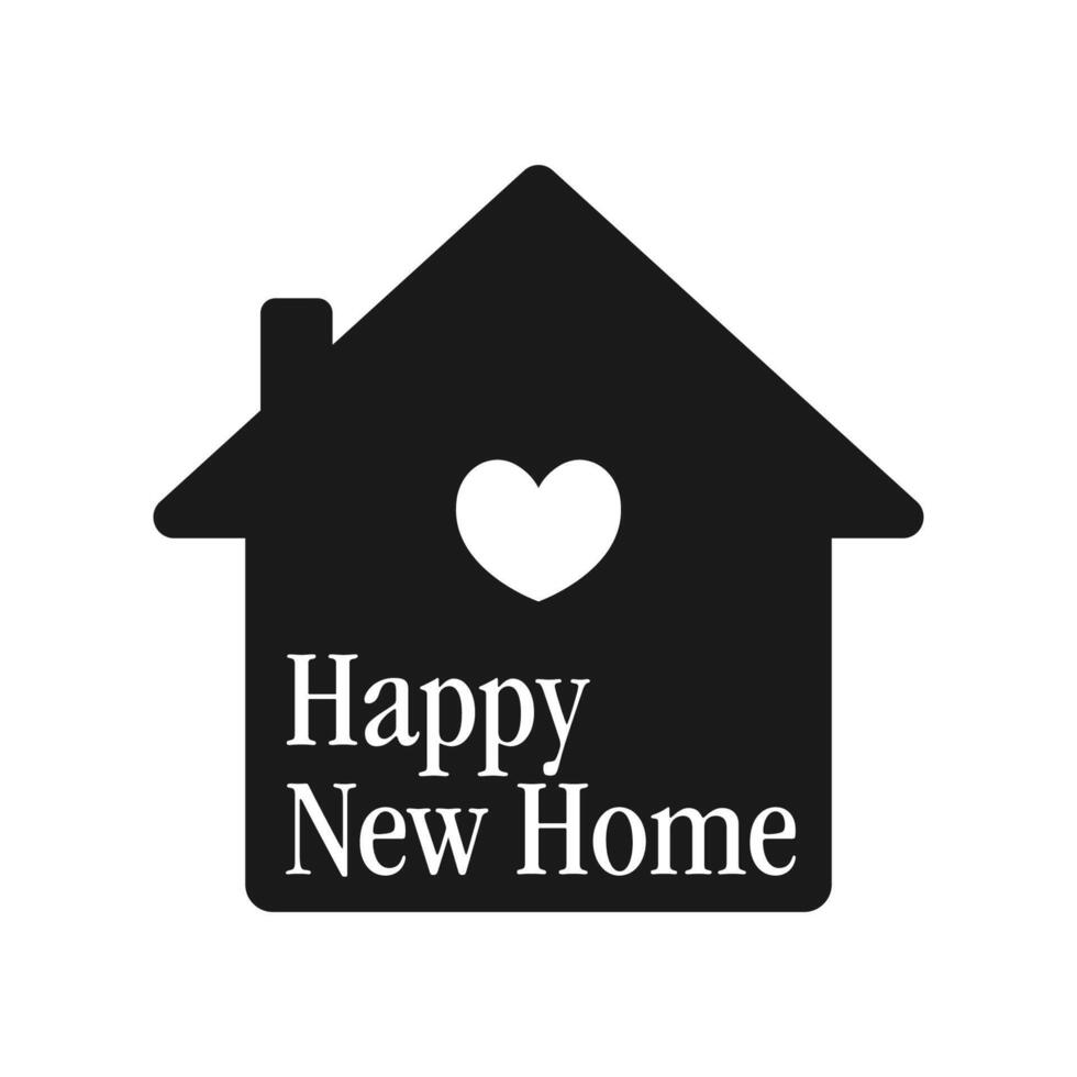Happy new home design for cards. vector