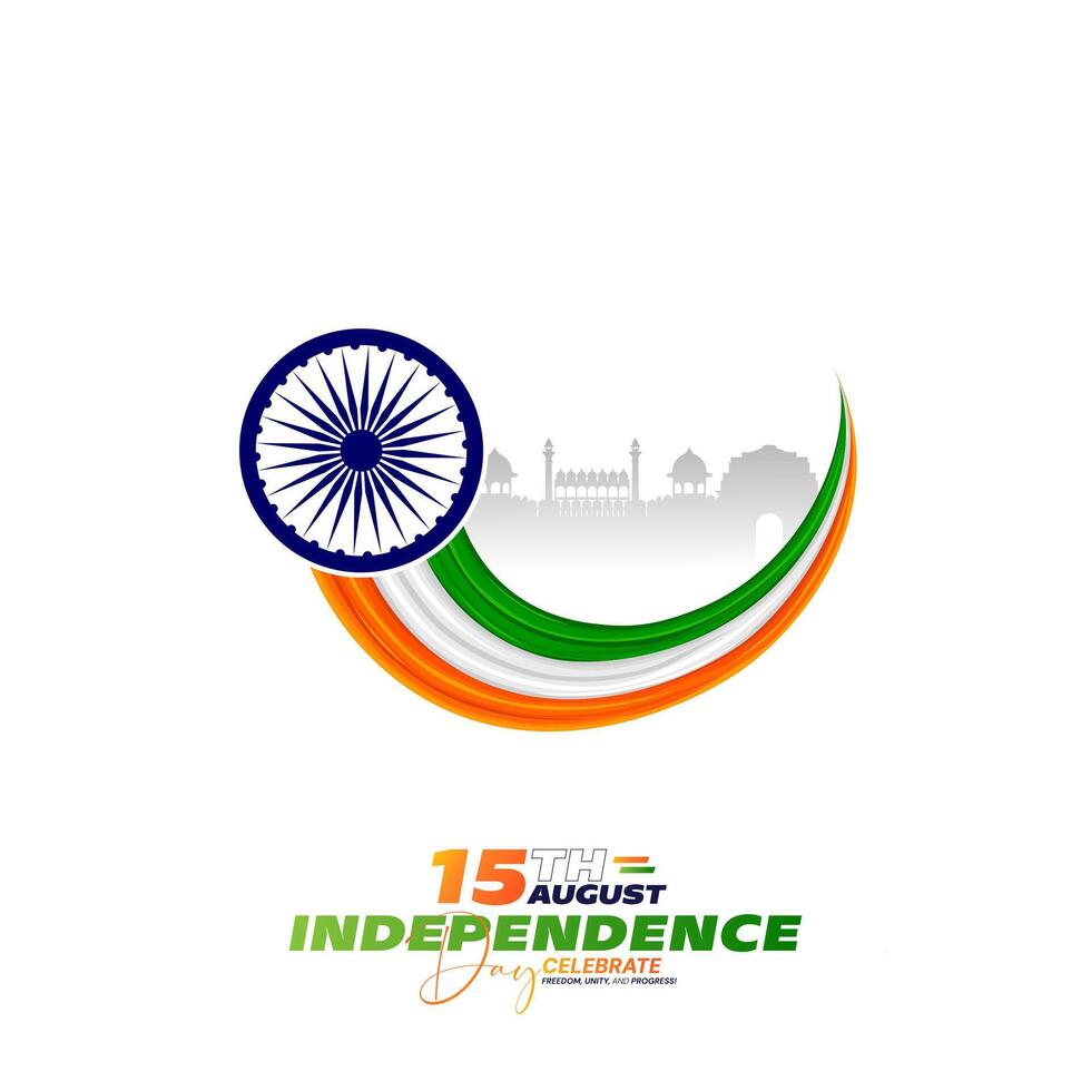 78th Indian Independence Day 15th August Social Media Post, Poster, Banner, Web Banner , Print Design vector