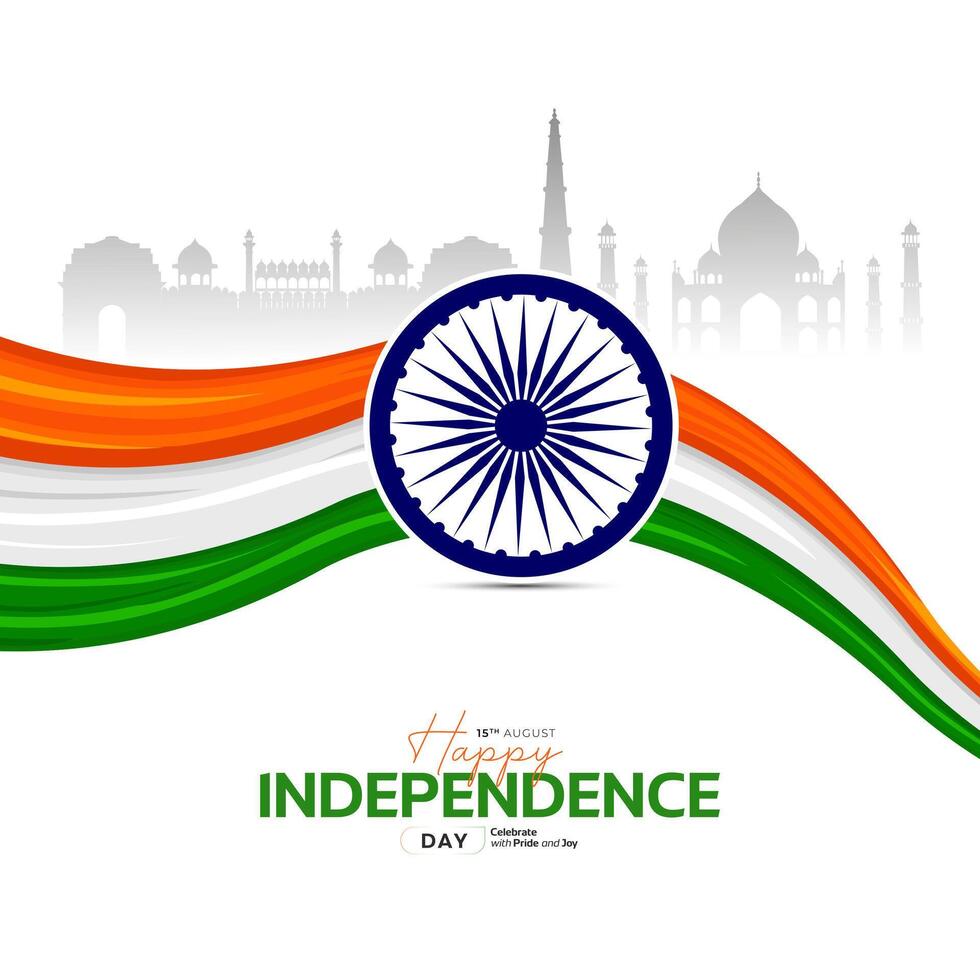 78th Indian Independence Day 15th August Social Media Post, Poster, Banner, Web Banner , Print Design vector