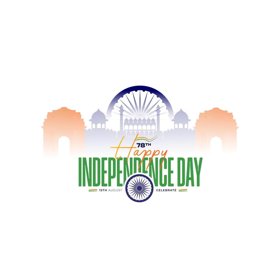 78th Indian Independence Day 15th August Social Media Post, Poster, Banner, Web Banner , Print Design vector