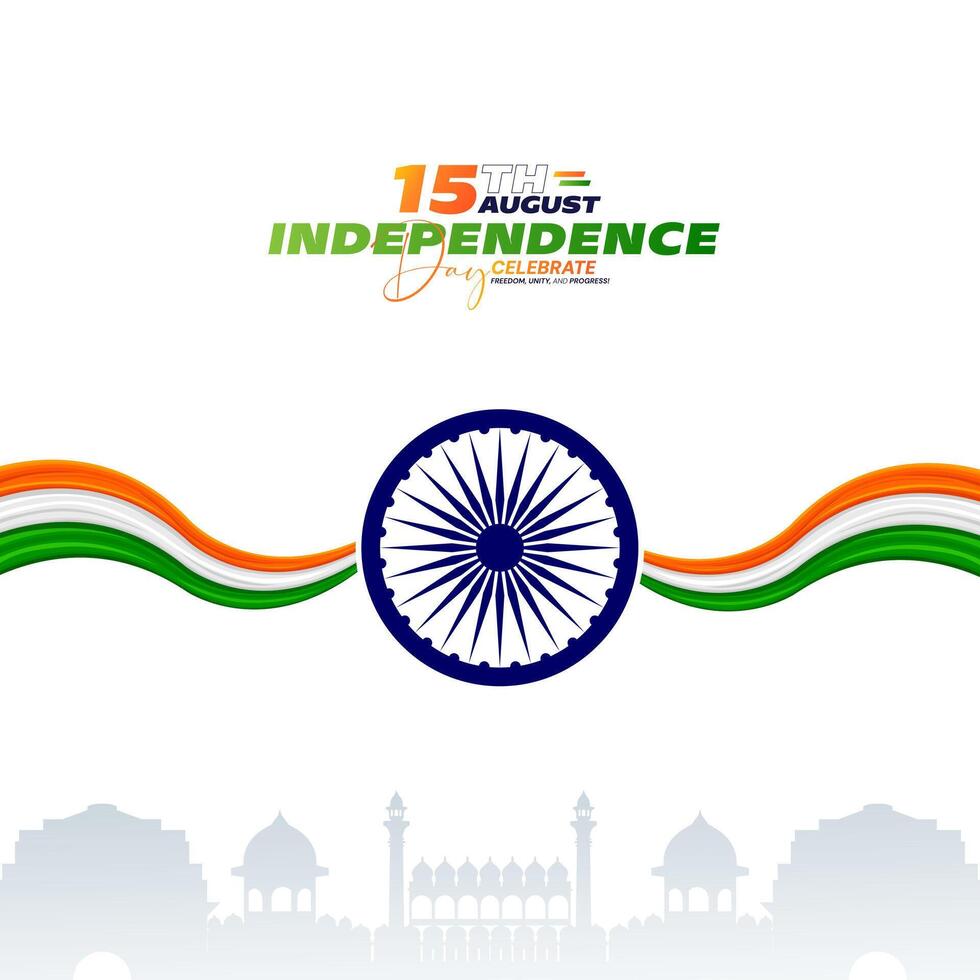 78th Indian Independence Day 15th August Social Media Post, Poster, Banner, Web Banner , Print Design vector
