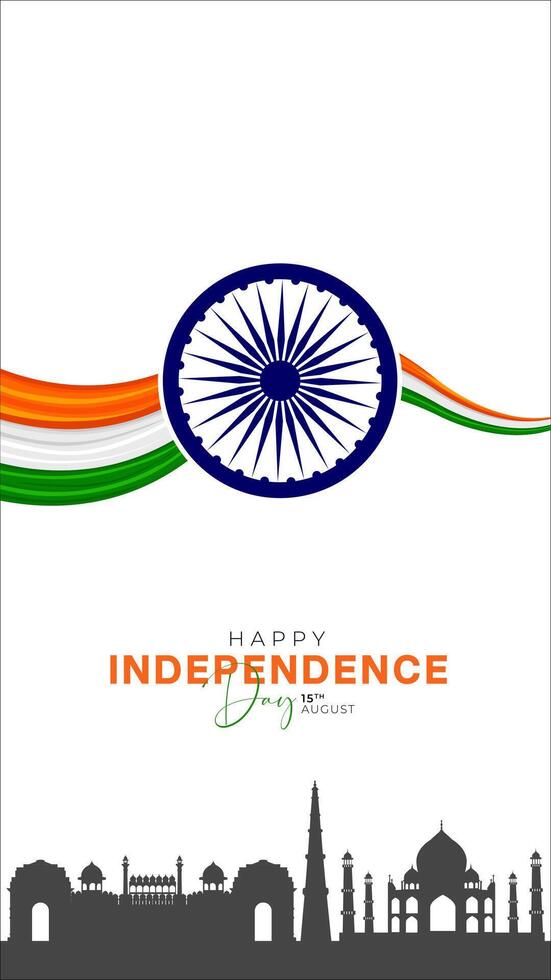 78th Indian Independence Day 15th August Social Media Post, Poster, Banner, Web Banner , Print Design vector