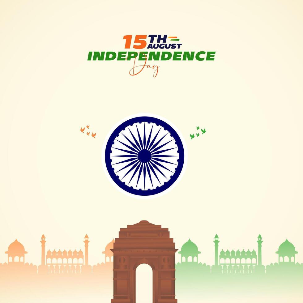 78th Indian Independence Day 15th August Social Media Post, Poster, Banner, Web Banner , Print Design vector