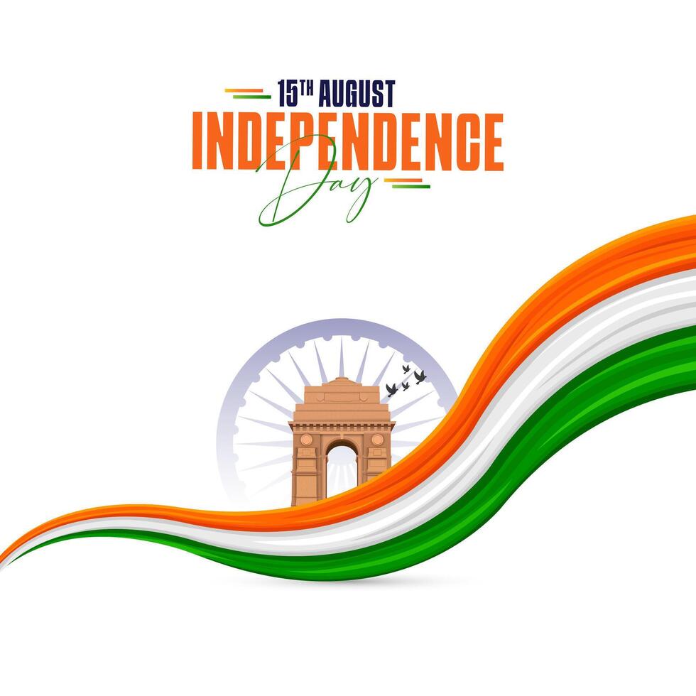 78th Indian Independence Day 15th August Social Media Post, Poster, Banner, Web Banner , Print Design vector