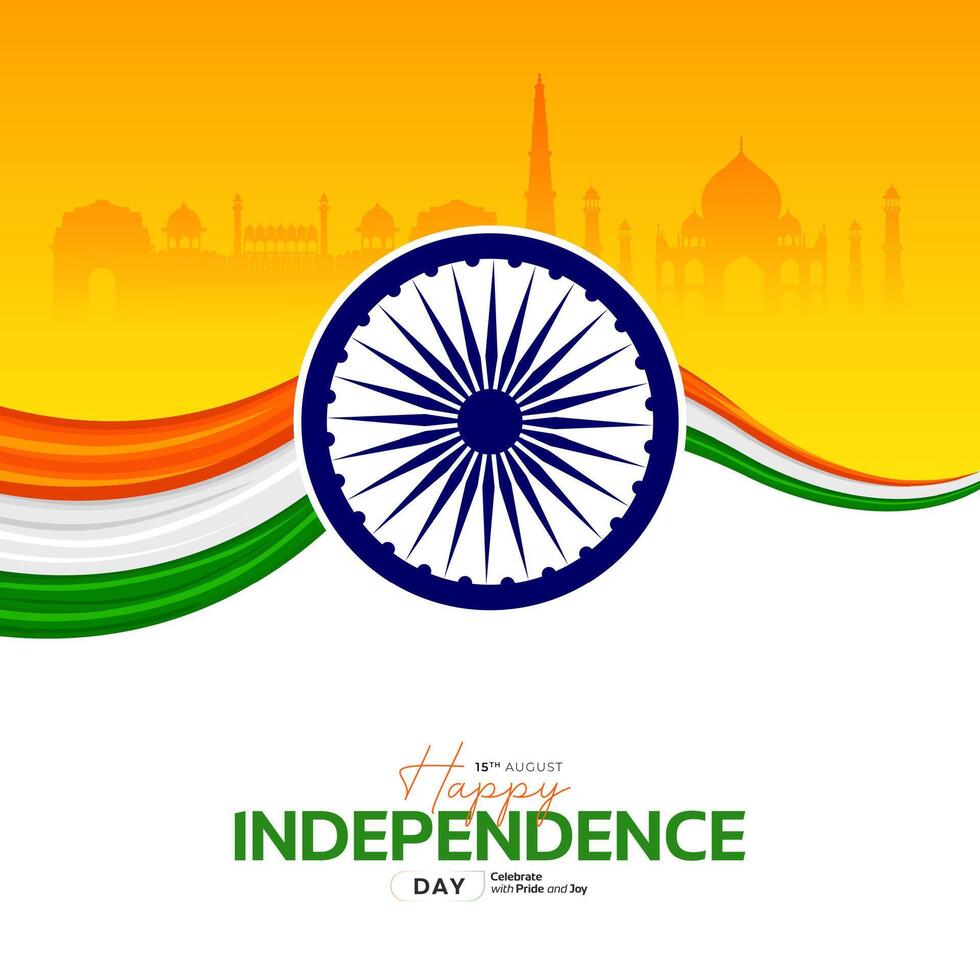 78th Indian Independence Day 15th August Social Media Post, Poster, Banner, Web Banner , Print Design vector