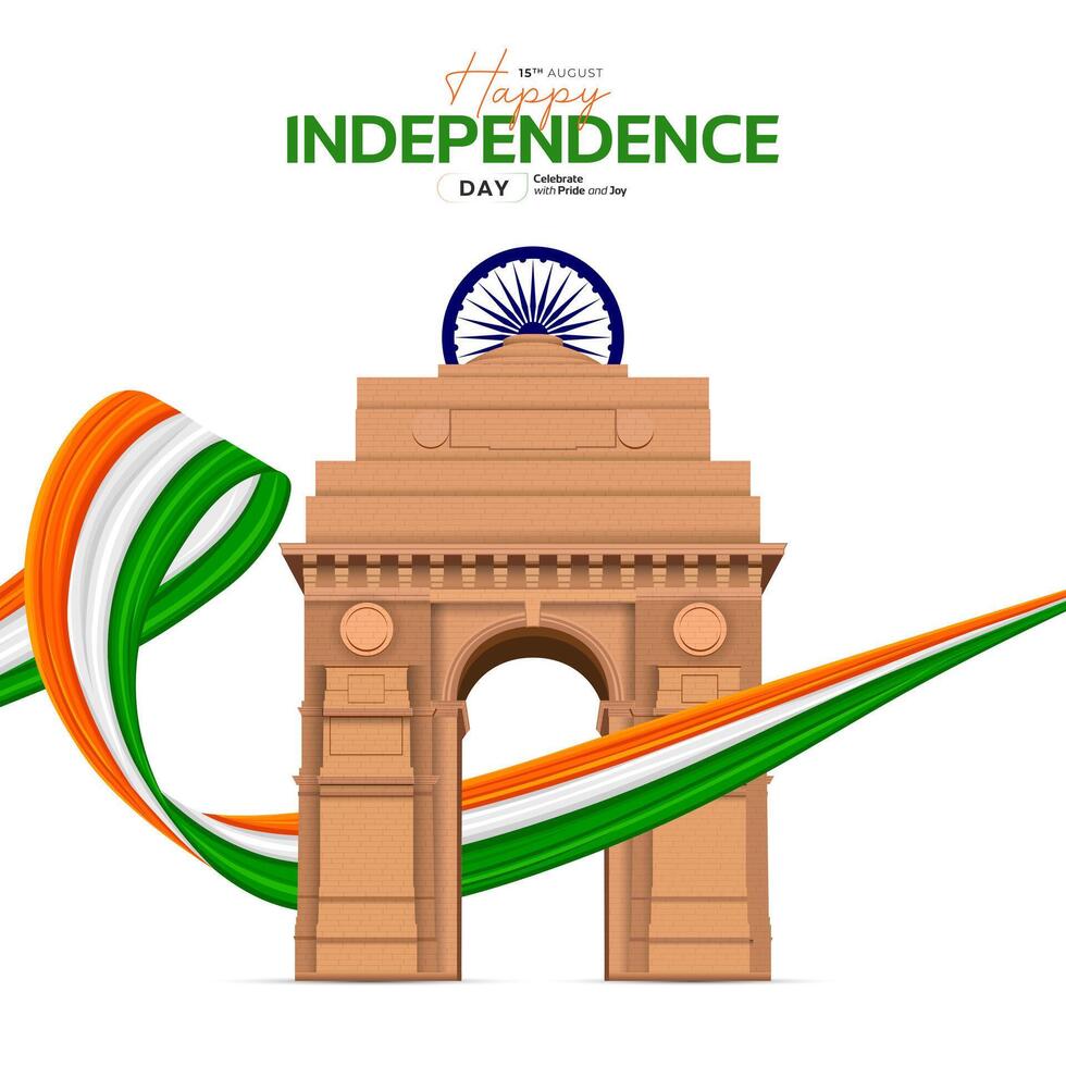 78th Indian Independence Day 15th August Social Media Post, Poster, Banner, Web Banner , Print Design vector