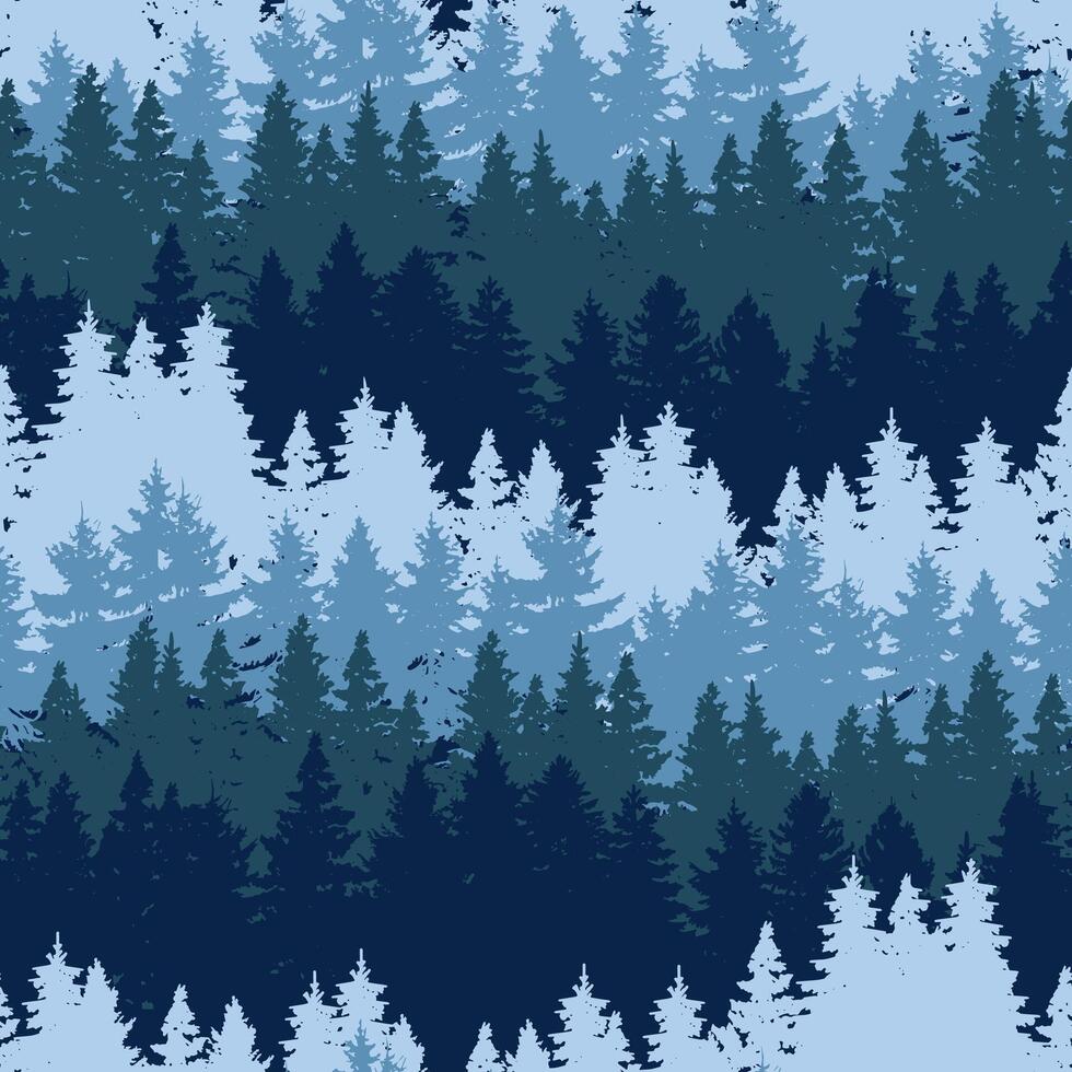 Seamless background, Christmas holiday trees forest vector