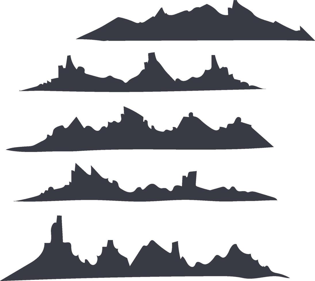 set a mountain vector