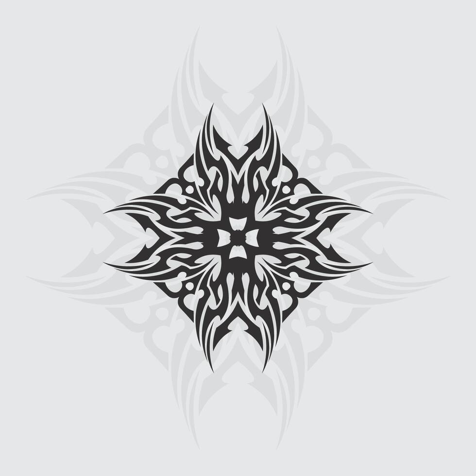 black tribal logo design icon and sign tribal vector