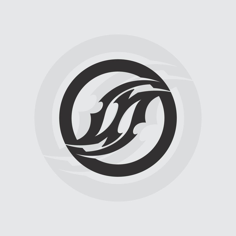 black tribal logo design icon and sign tribal vector