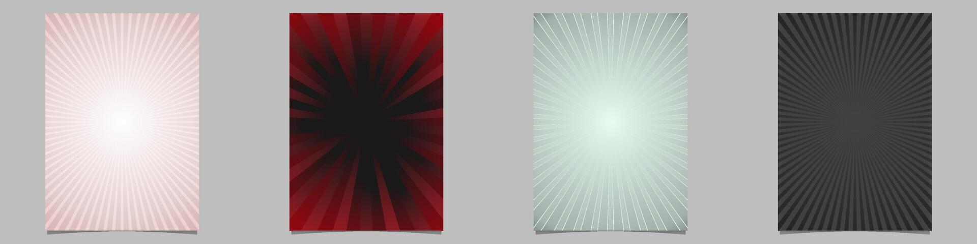 Abstract ray burst brochure background collection vector