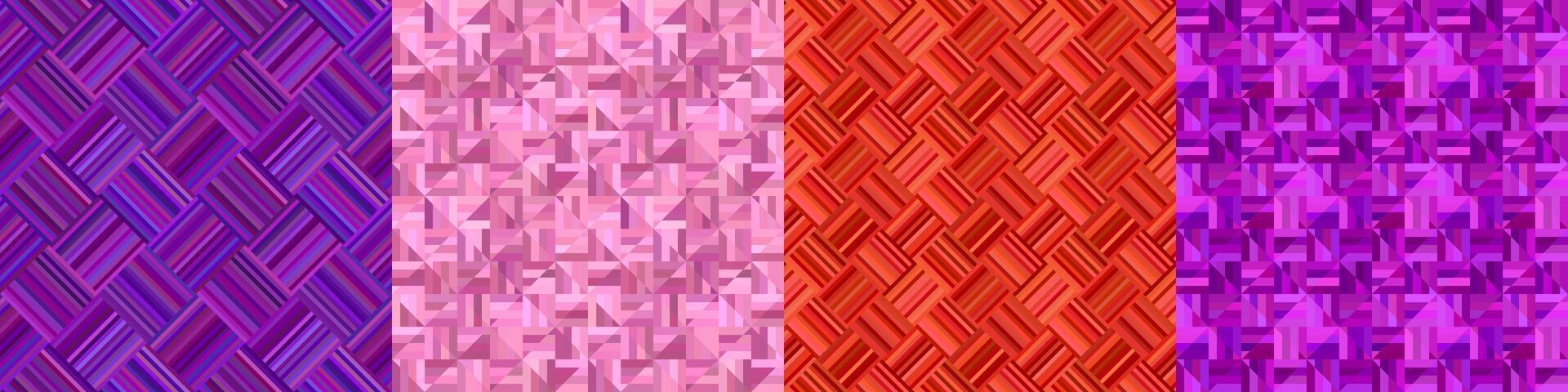 Seamless color geometric pattern set vector