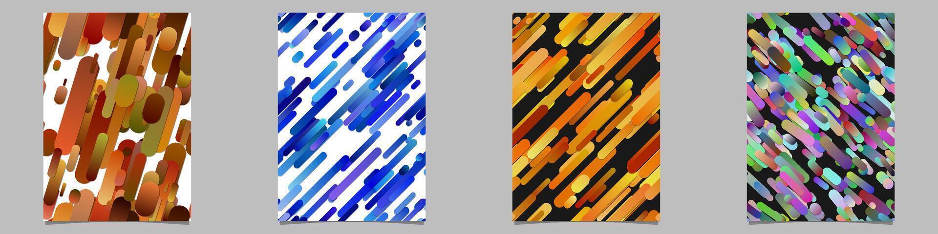 Gradient stripe brochure background collection vector