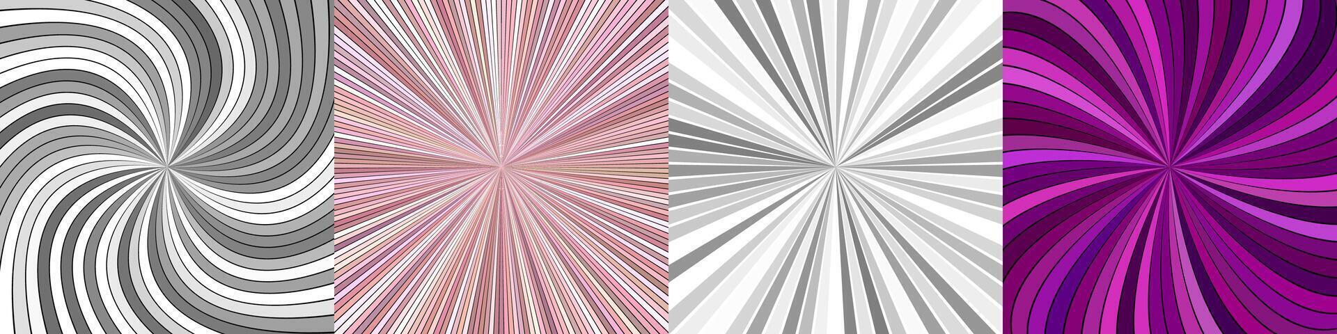 Abstract geometric ray burst background set vector