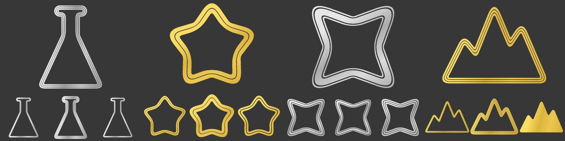 Line logo design collection vector