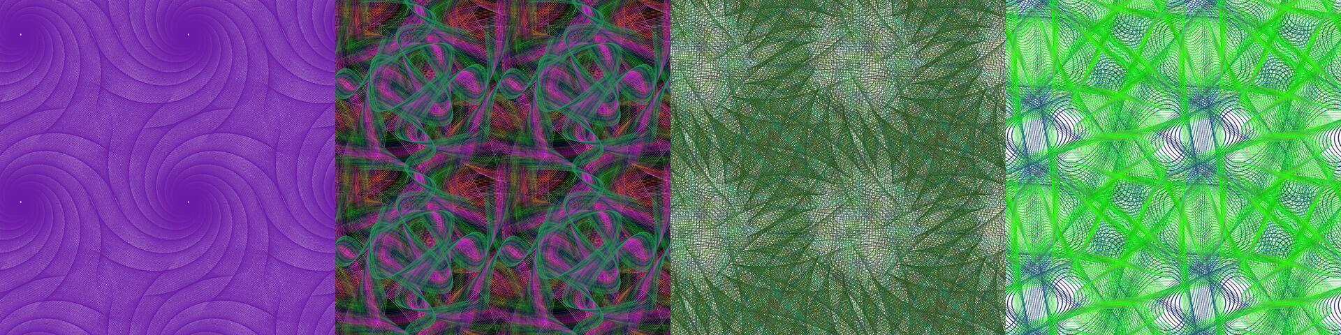 Seamless fractal pattern background collection vector