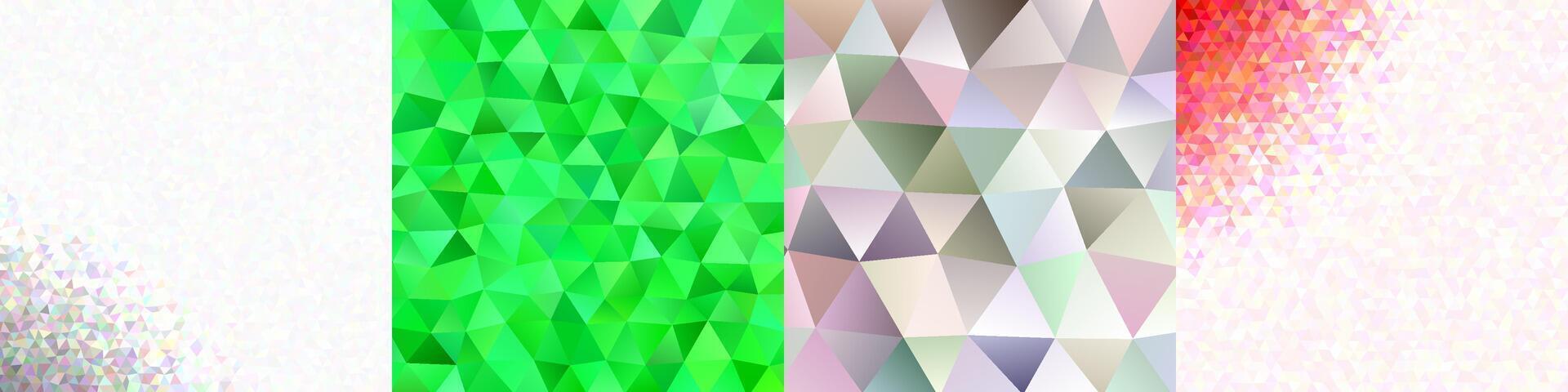 Chaotic triangle polygon background collection vector