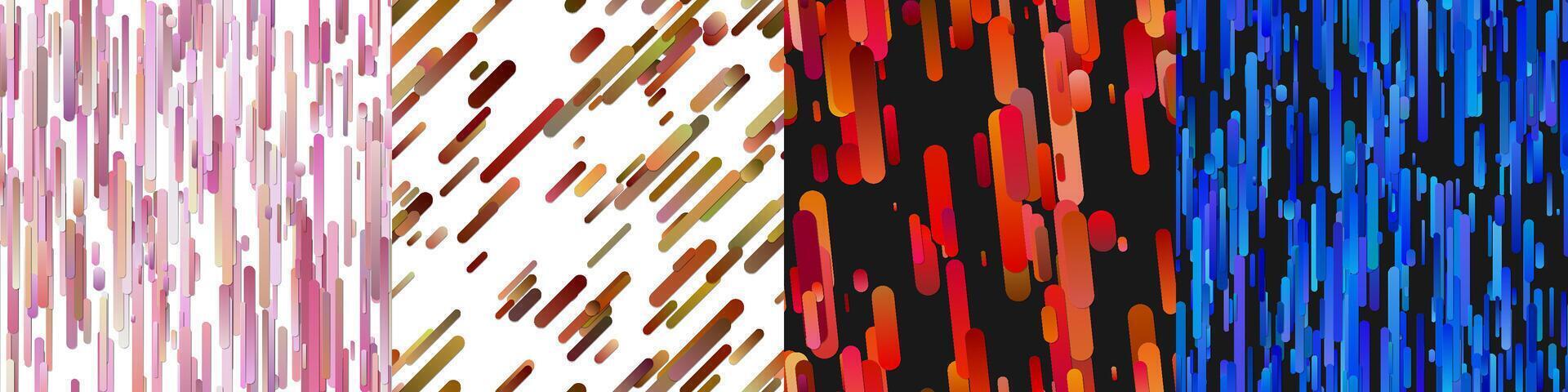 Seamless gradient stripe background set vector