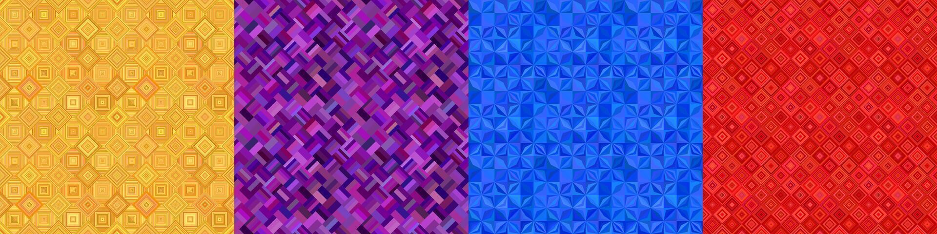 Seamless color geometric pattern set vector