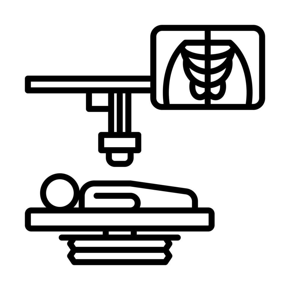 X-Ray Machine icon line illustrations vector