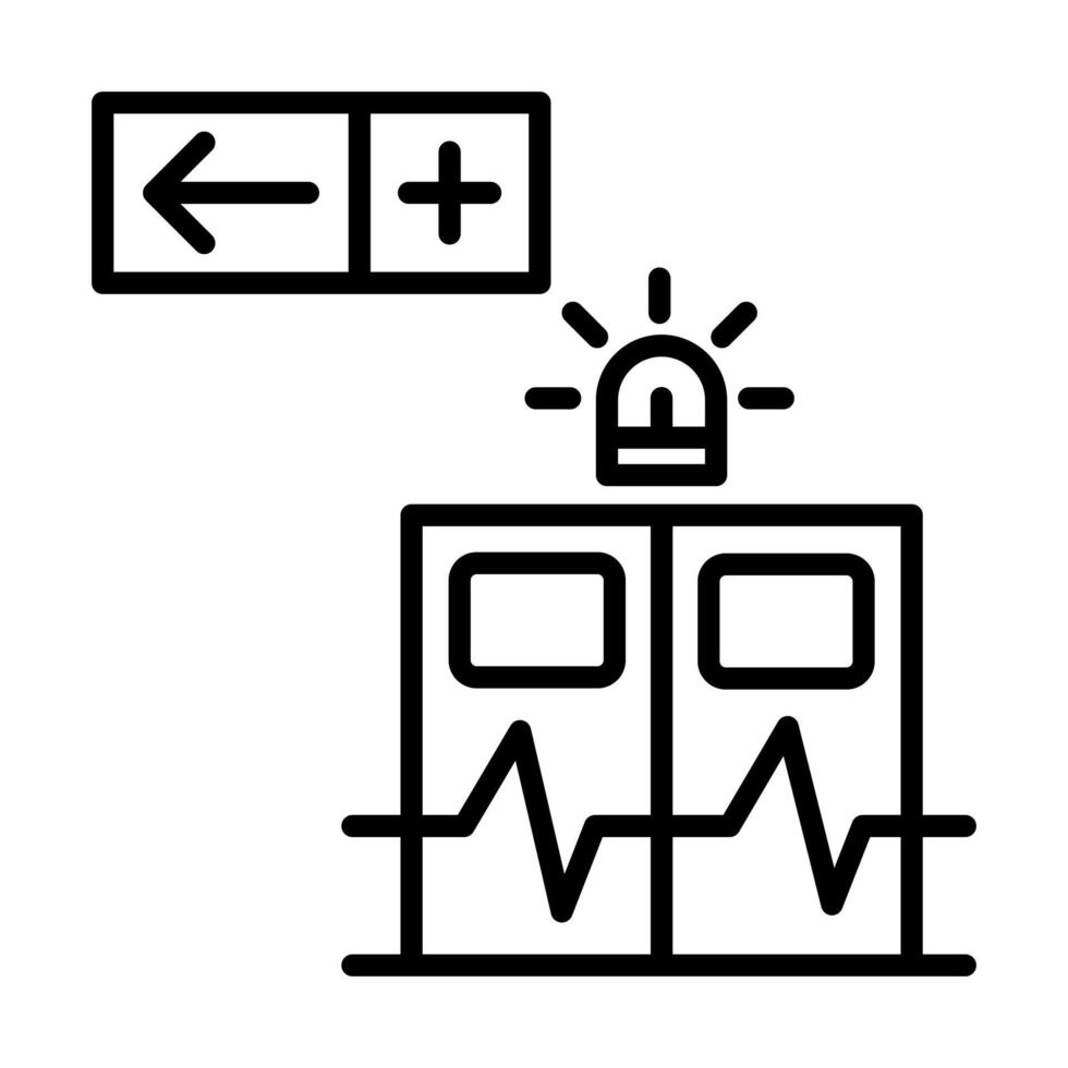 Emergency Room icon line illustrations vector