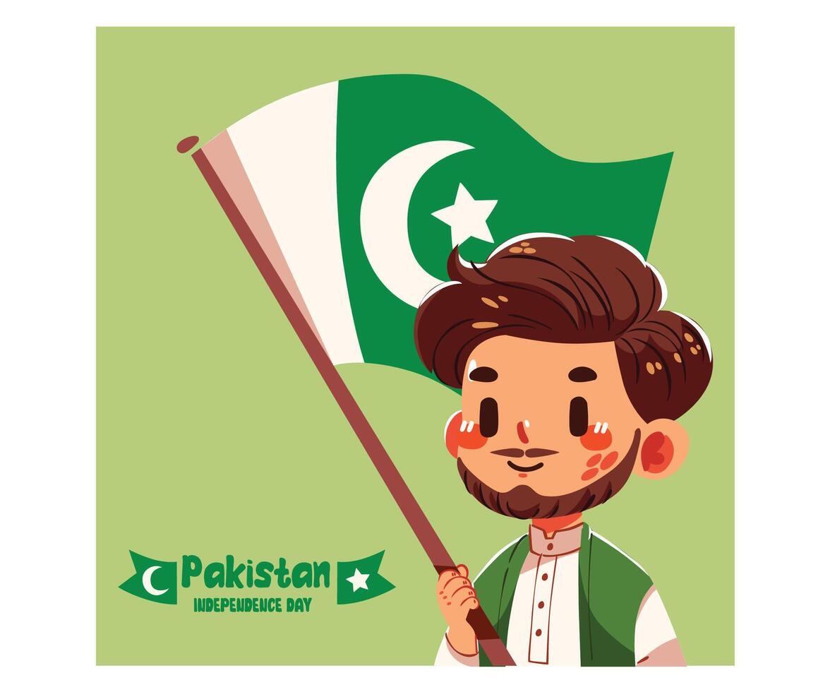 Illustration Pakistan Independence Day vector