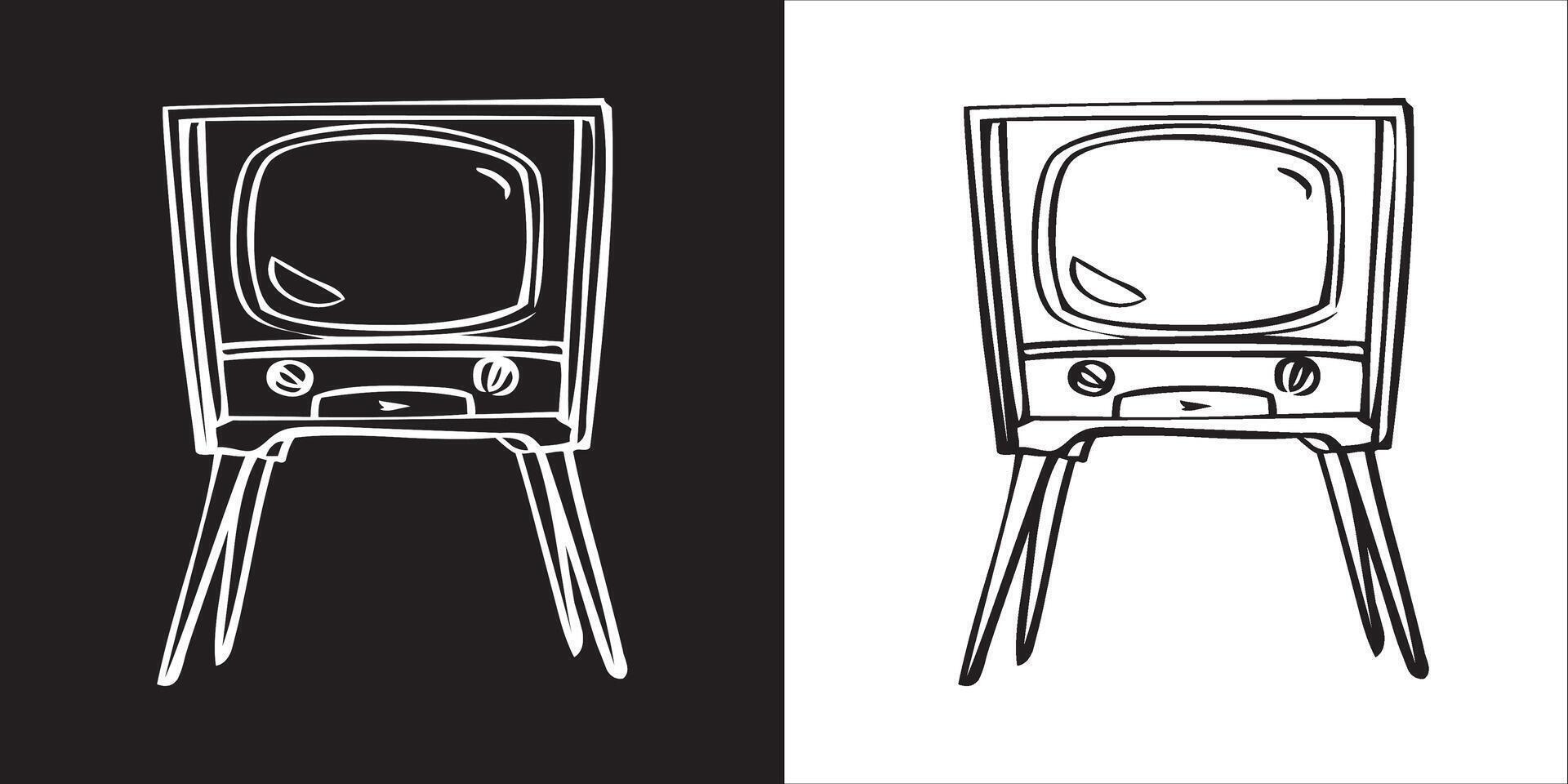 Illustration graphics of television icon vector