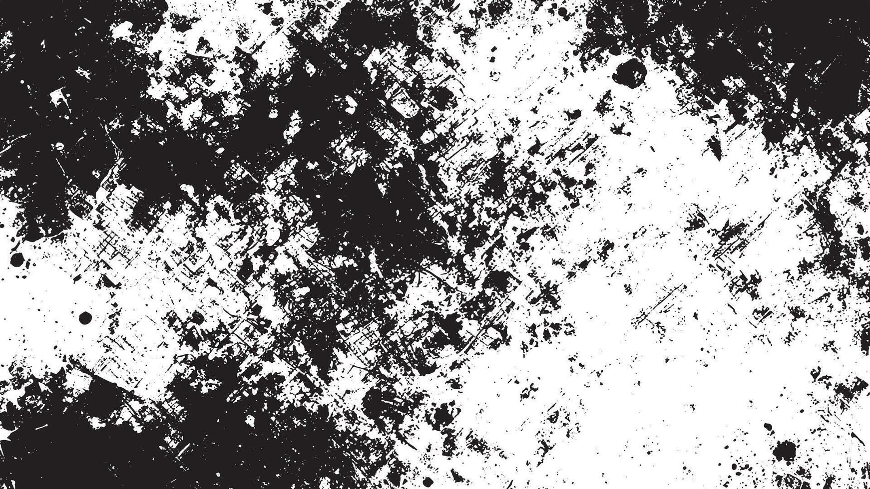 Black Monochrome Grunge Texture on White Background for Background Art vector