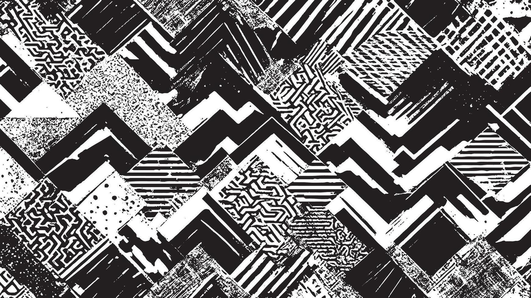 Black Grunge Style Texture on White Background for Creative Overlays vector